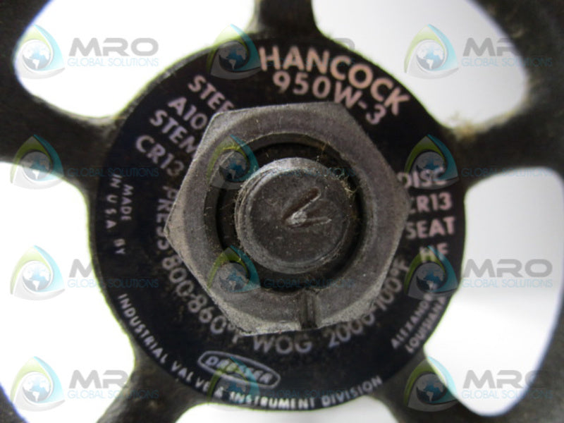 HANCOCK 950W-3 VALVE  UNMP