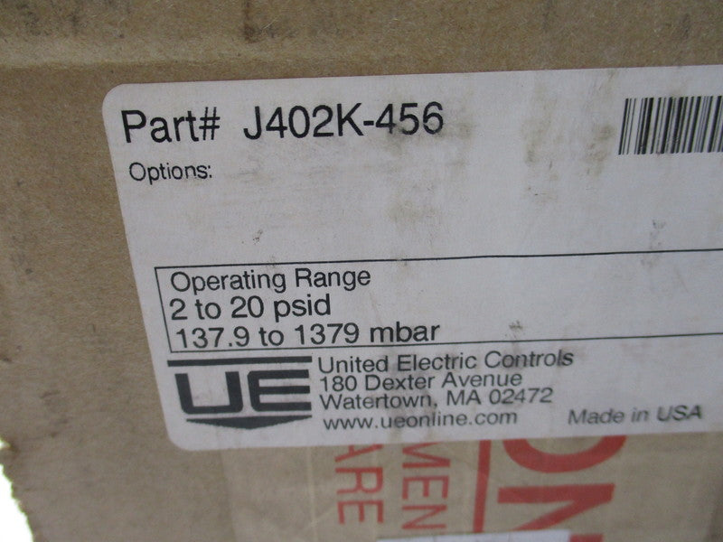 UNITED ELECTRIC J402K-456 NSFS