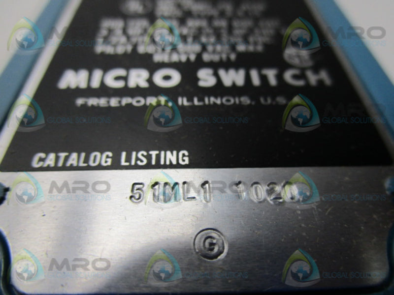 MICRO SWITCH 51ML1 PRECISION LIMIT SWITCH (AS PICTURED)  UNMP