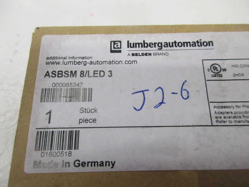 LUMBERG AUTOMATION ASBSM8/LED3 NSFS