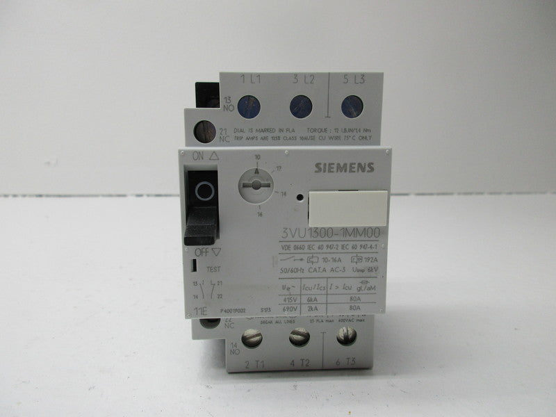 SIEMENS 3VU1300-1MM00 600VAC 10-16A NSMP