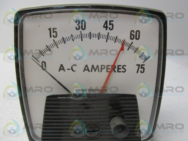 BYRAM TYPE 1953 CURRENT TRANSFORMER 0-75AMP  UNMP