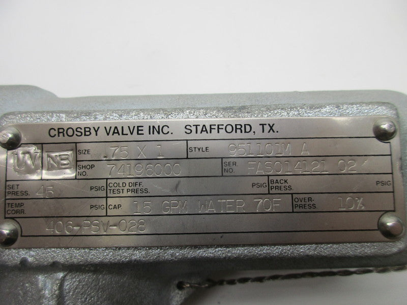 CROSBY VALVE 951101MA  UNMP