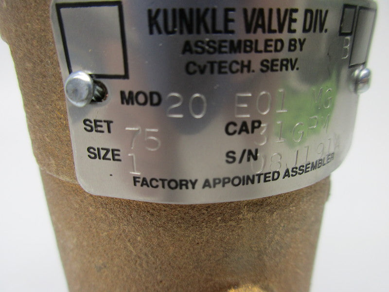KUNKLE VALVE 20E01MG  NSNP
