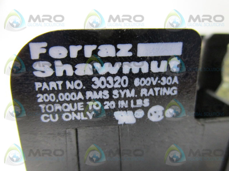 FERRAZ SHAWMUT 30320 MIDGT FUSEBLOCK 3P  NSNP