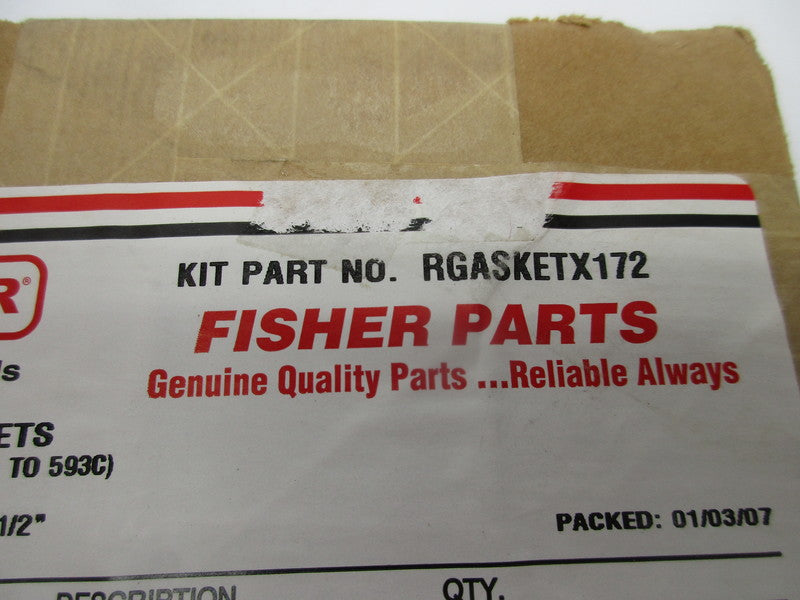 FISHER RGASKETX172 NSFS