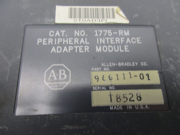 ALLEN BRADLEY 1775-RM PERIPHERAL INTERFACE ADAPTER MODULE UNMP