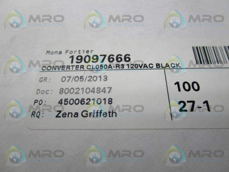 BLACK BOX CL050T-R3 CONVERTER 120VAC BLCK  NSMP