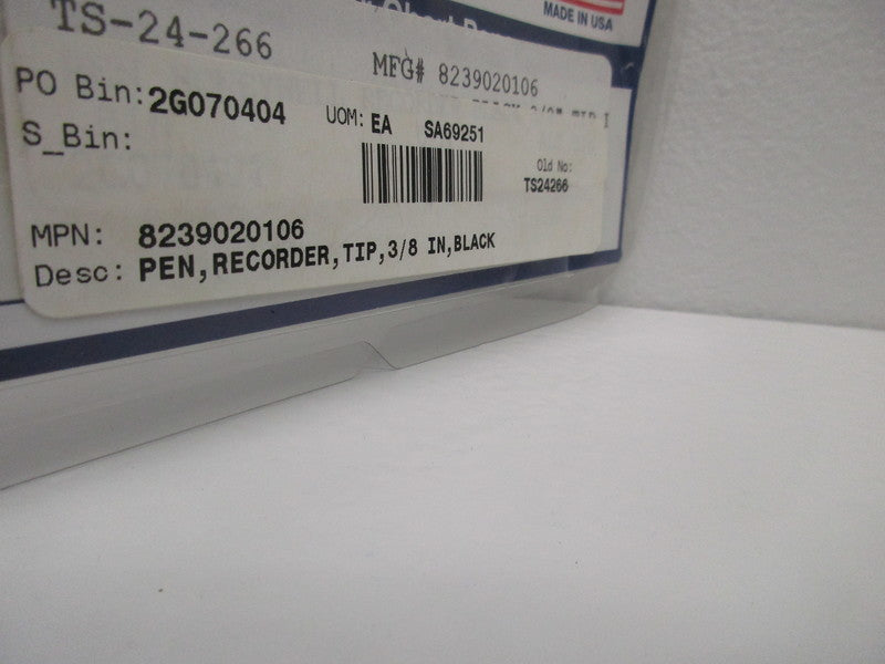 GRAPHIC CONTROLS 8239020106 BLACK MARKER (PKG OF 6)  NSNP