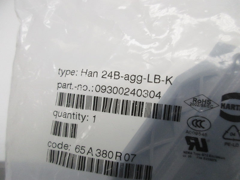 HARTING 09300240304 HAN-24B-AGG-LB-K CONNECTOR  NSMP