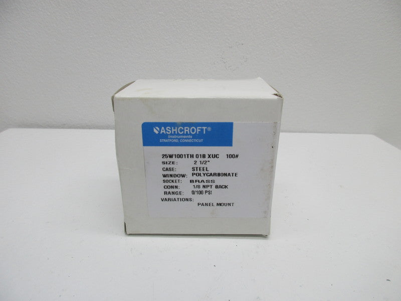 ASHCROFT 25W1001TH01BXUC-100# PRESSURE GAUGE 2-1/2"   NSMP