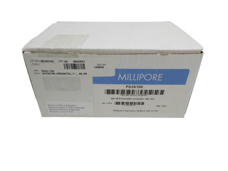 MILLIPORE PA25/100 PNEUMATIC VALVE ACTUATOR  NSMP