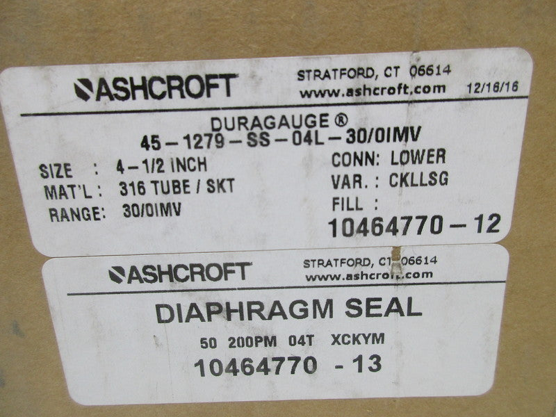 ASHCROFT 45-1279-SS-04L-30/0IMV  NSMP