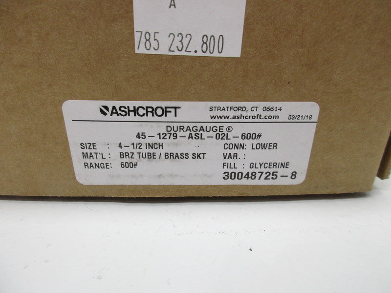 ASHCROFT 45-1279-ASL-02L-600#  NSMP