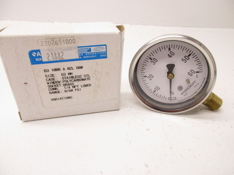 ASHCROFT 631008A02L60# NSMP
