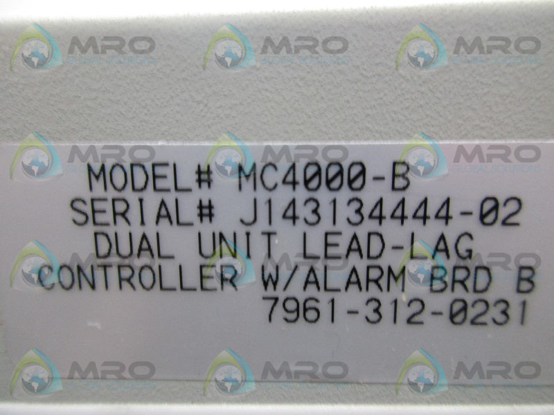 BARD MC4000-B SOLID STATE DUAL UNIT LEAD LAG CONTROLLER  NSNP