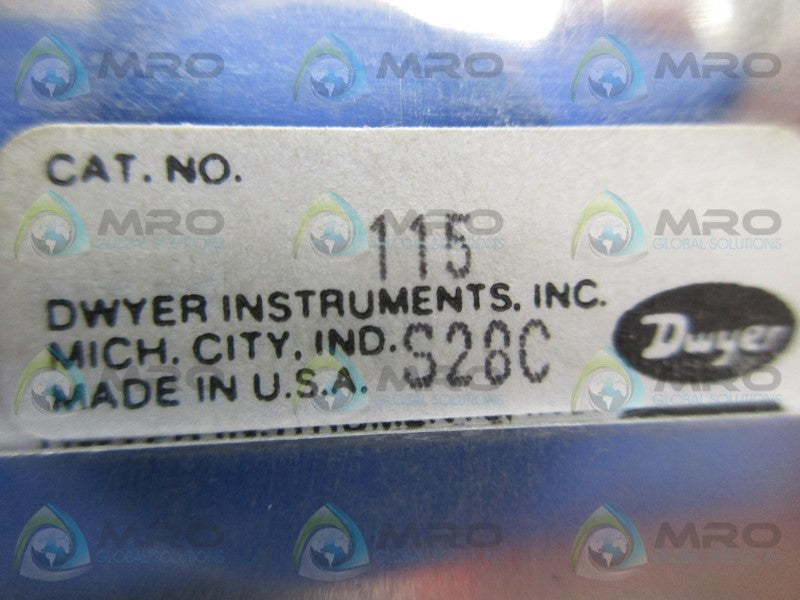 DWYER 115 MANOMETER  UNMP