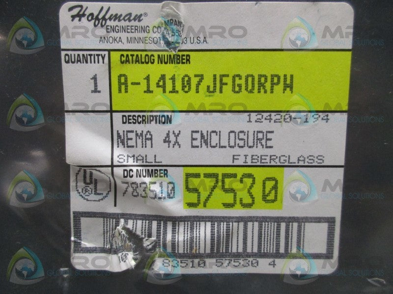 HOFFMANN A-14107JFGQRPW ENCLOSURES  NSMP