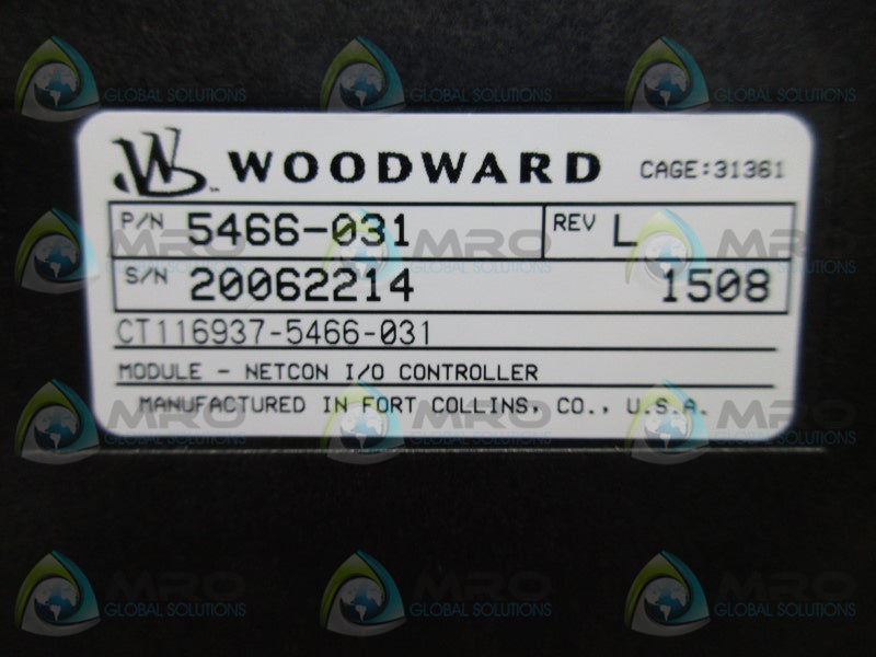 WOODWARD 5466-031 I/O CONTROLLER  NSMP
