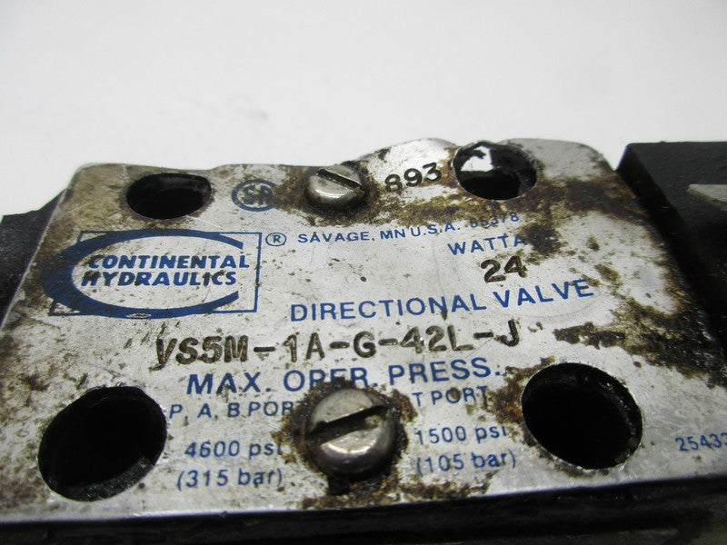 CONTINENTAL HYDRAULICS VS5M-1A-G42L-J (AS PICTURED)  UNMP