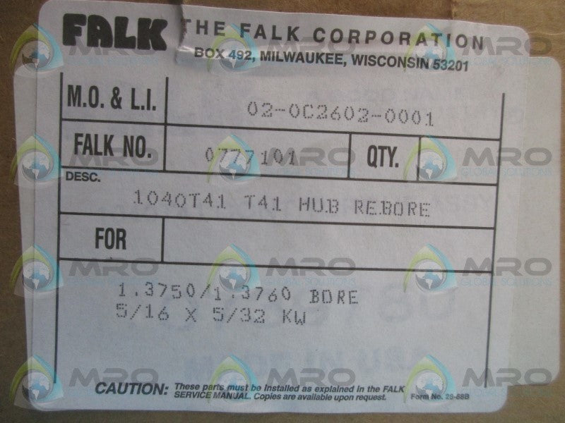 FALK 02-0C2602-0001 0777101  NSMP