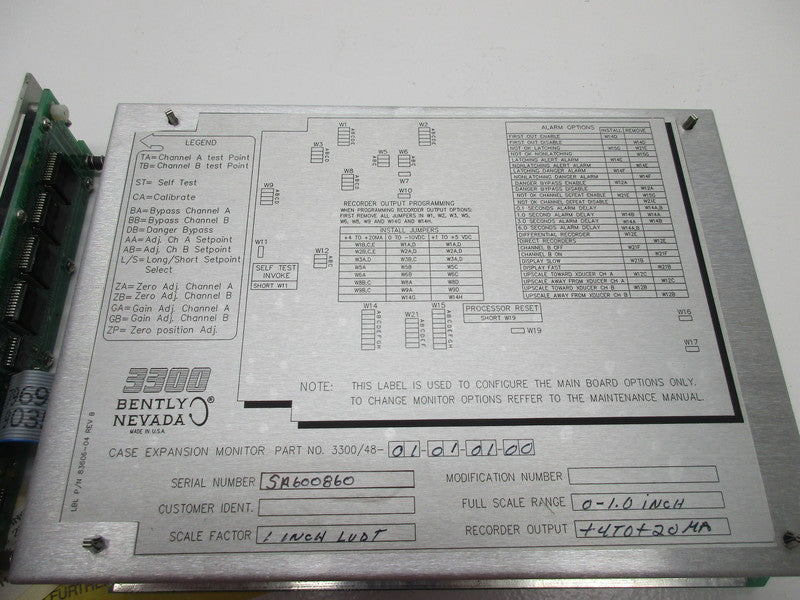 BENTLY NEVADA 3300/48-01-01-01-00  NSNP