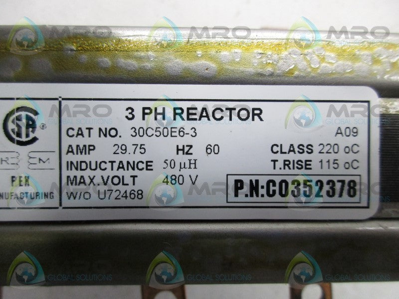 REX 30C50E6-3 3PH REACTOR  NSNP