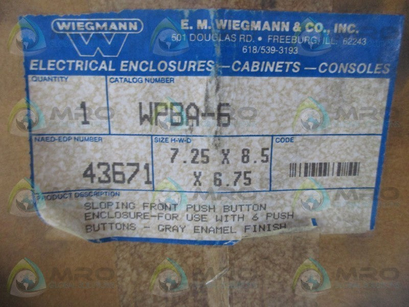 WIEGMANN WPBA-6 NSFS