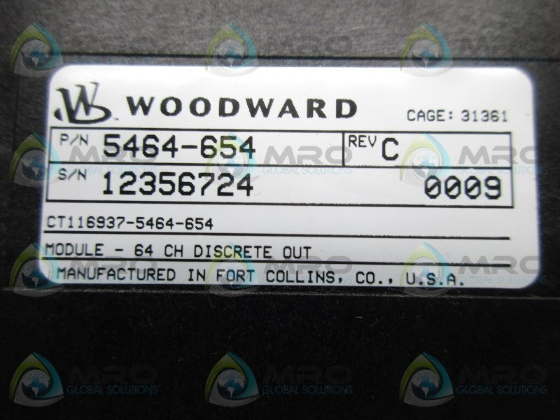 WOODWARD 5464-654 OUTPUT MODULE  NSNP