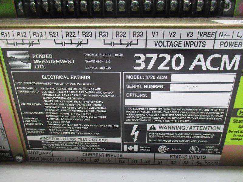 POWER MEASUREMENT 3720ACM  UNMP