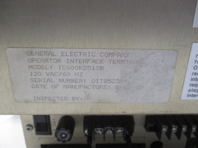 GENERAL ELECTRIC IC600KD510B  UNMP