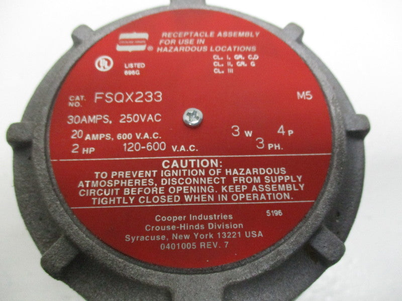CROUSE HINDS FSQX233  UNMP