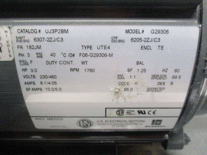 US MOTORS UJ3P2BM  NSMP