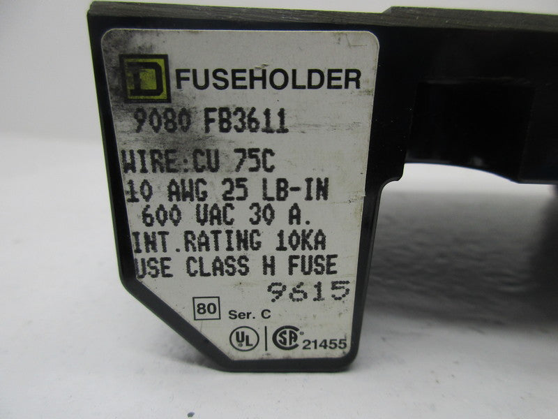 SQUARE D 9080FB3611 FUSE HOLDER 600V  NSNP
