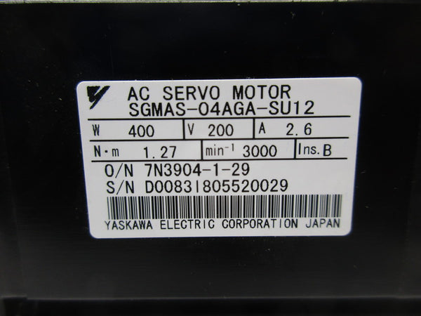 YASKAWA SGMAS-04AGA-SU12 SERVO MOTOR  NSNP