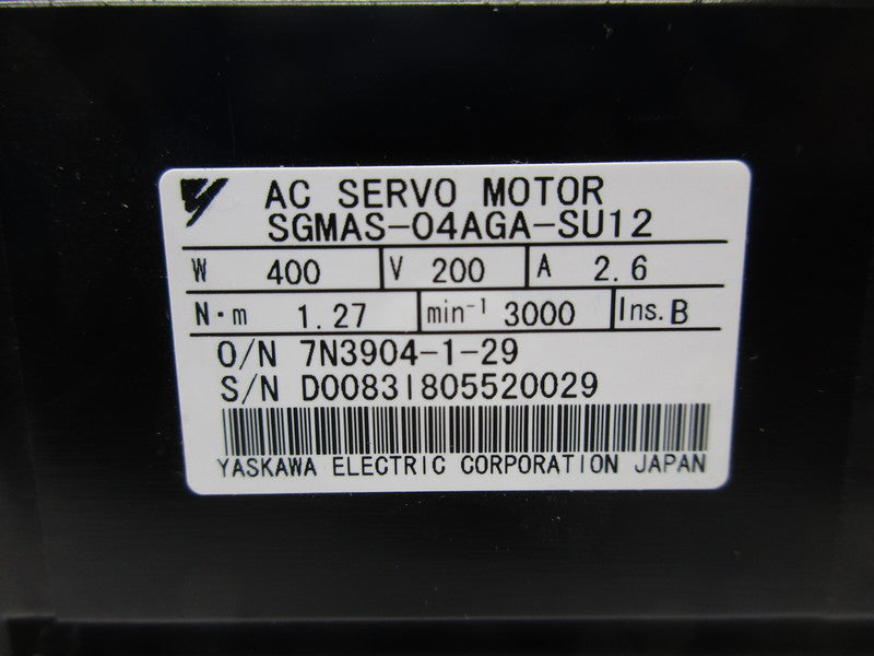 YASKAWA SGMAS-04AGA-SU12 SERVO MOTOR  NSNP