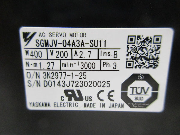 YASKAWA SGMJV-04A3A-SU11 SERVO MOTOR  NSNP