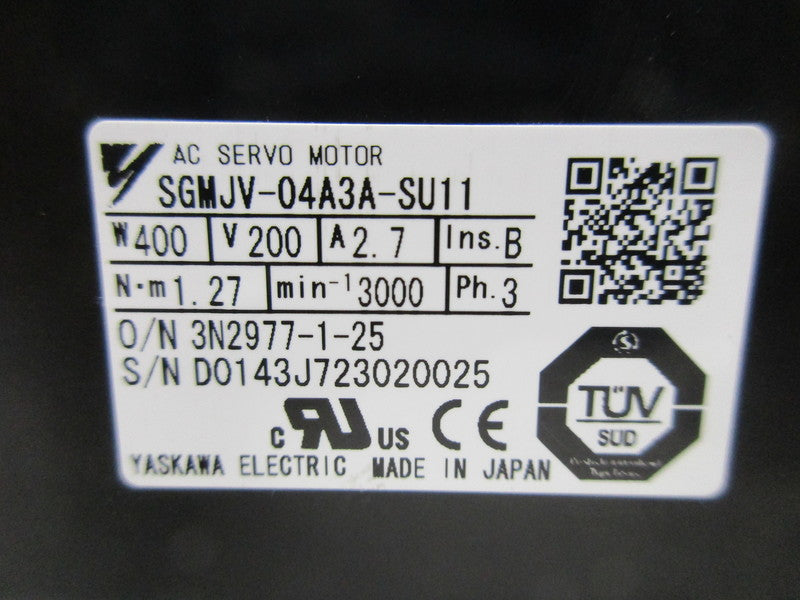 YASKAWA SGMJV-04A3A-SU11 SERVO MOTOR  NSNP