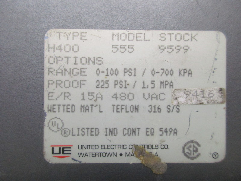 UNITED ELECTRIC H400-555-9599 (AS PICTURED) NSNP