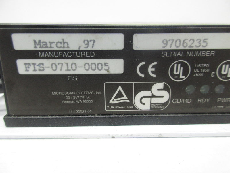 MICROSCAN MS-710 LASER BARCODE SCANNER  NSNP