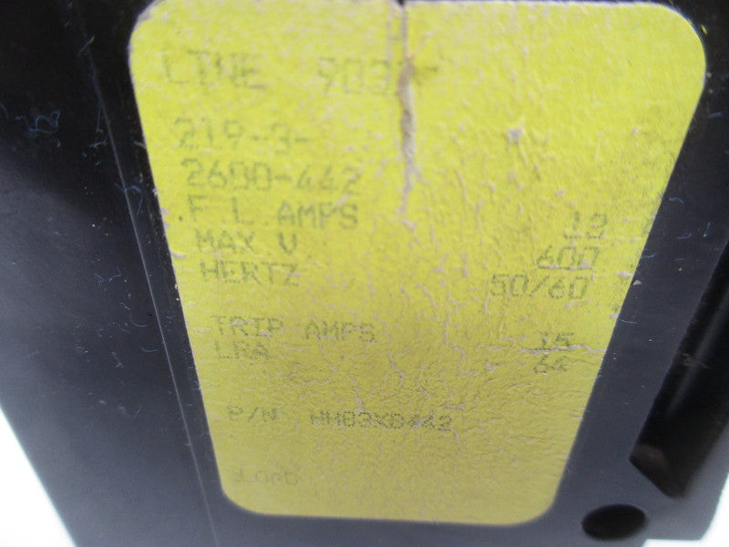 AIRPAX HH83XB442 CIRCUIT BREAKER 13A 600V  UNMP