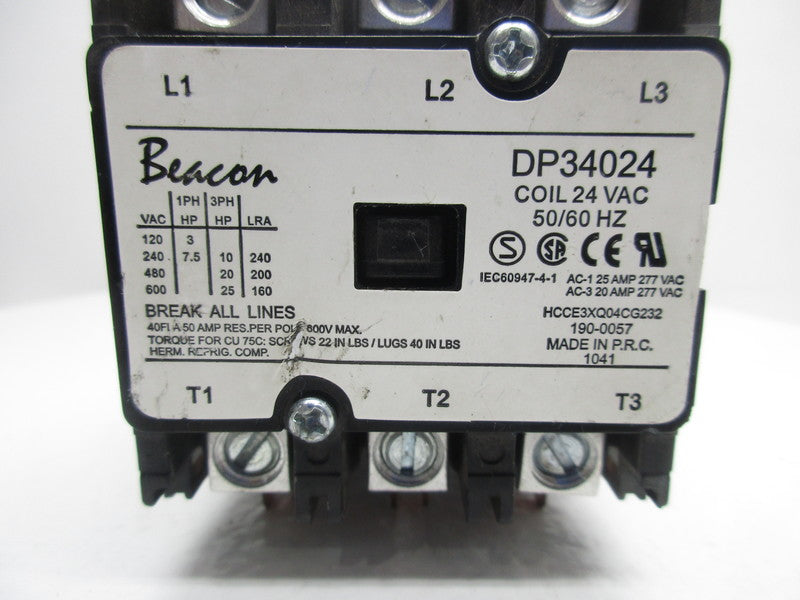 BEACON DP34024 CONTACTOR COIL 24V  NSNP