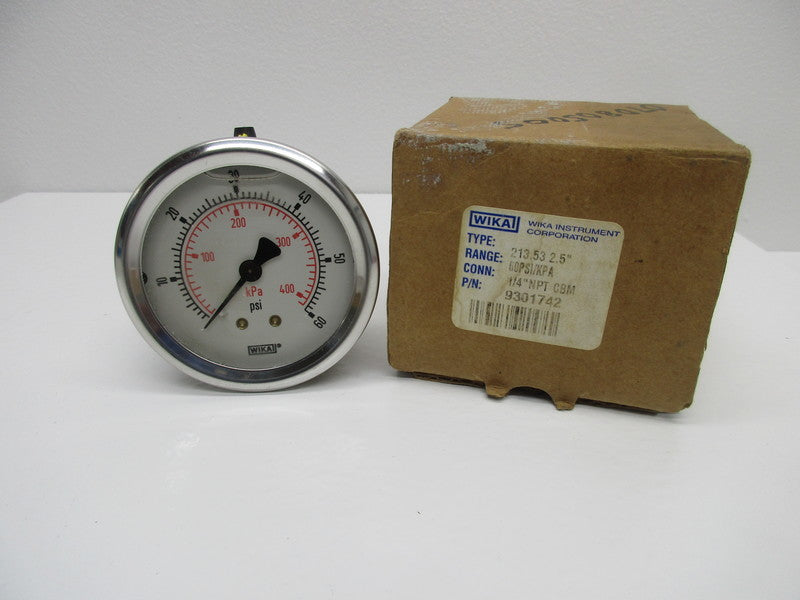 WIKA 9301742 PRESSURE GAUGE 60 PSI  NSMP