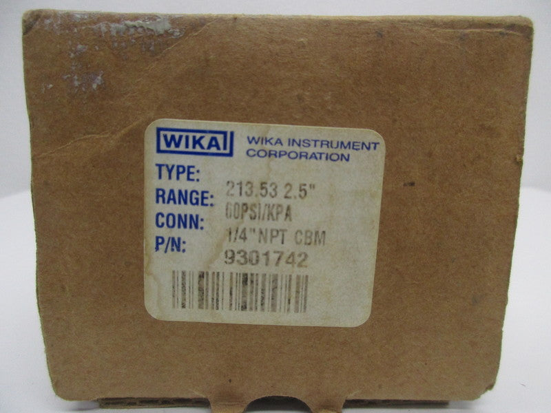 WIKA 9301742 PRESSURE GAUGE 60 PSI  NSMP