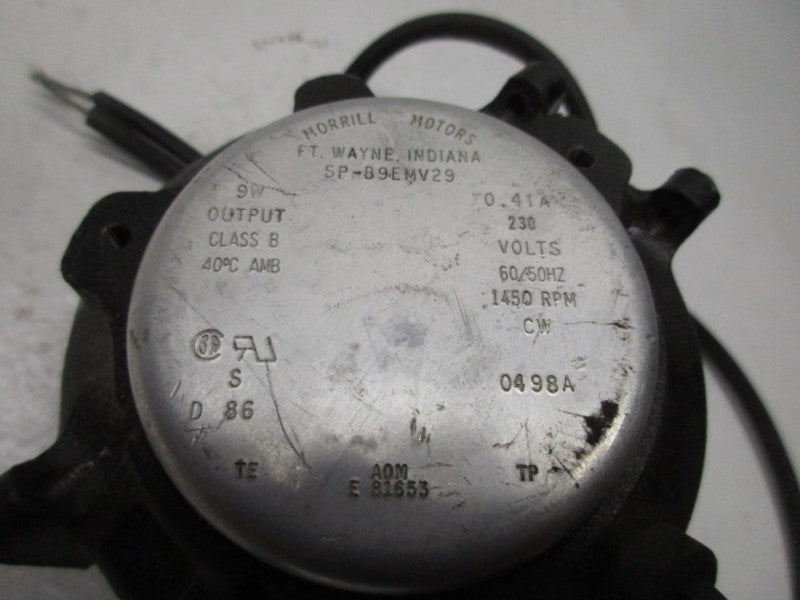 MORRILL MOTOR SP-B9EMV29 MOTOR 1450 RPM  UNMP