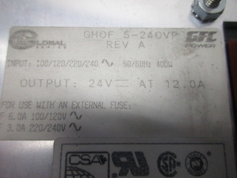GFC HAMMOND GHOF-5-240VP POWER SUPPLY  NSMP
