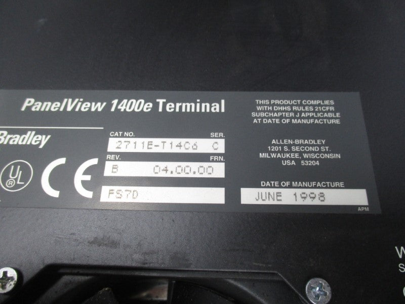INDUSTRIAL SPARE PART 2711E-T14C6 SER. C F/W 04.00.00 UNMP