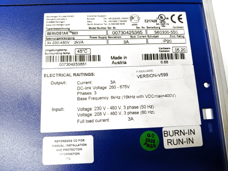 KOLLMORGEN S60300-550 NSMP