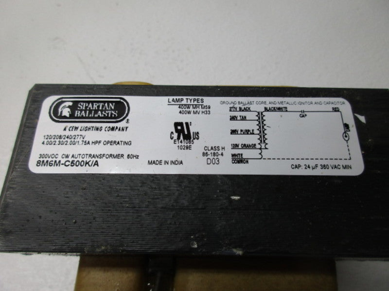 SPARTAN 8M6M-C500K/A BALLAST KIT 400W METAL HALIDE  NSMP