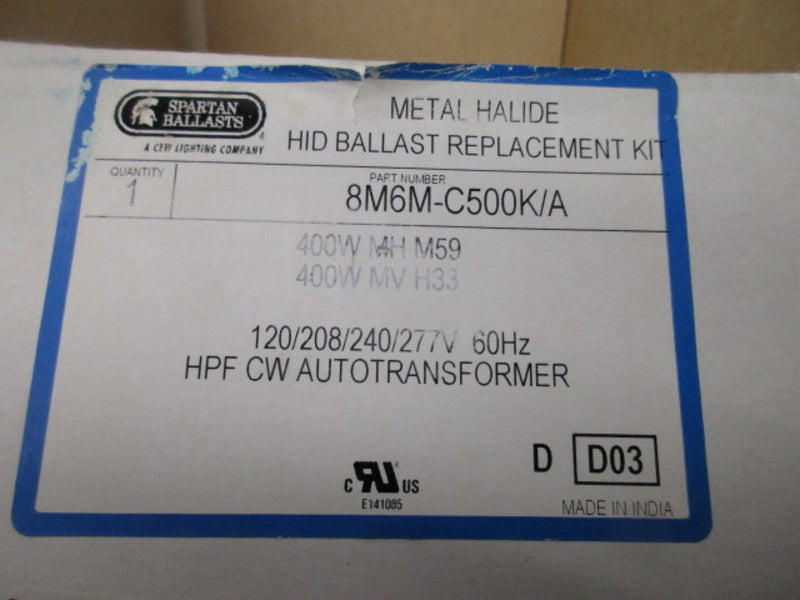 SPARTAN 8M6M-C500K/A BALLAST KIT 400W METAL HALIDE  NSMP